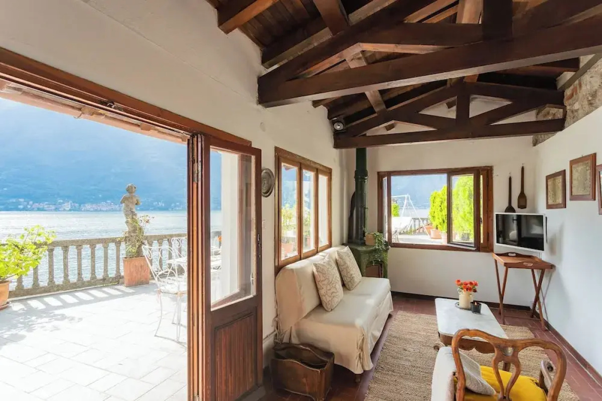 Terrace on Orrido di Nesso Waterfall