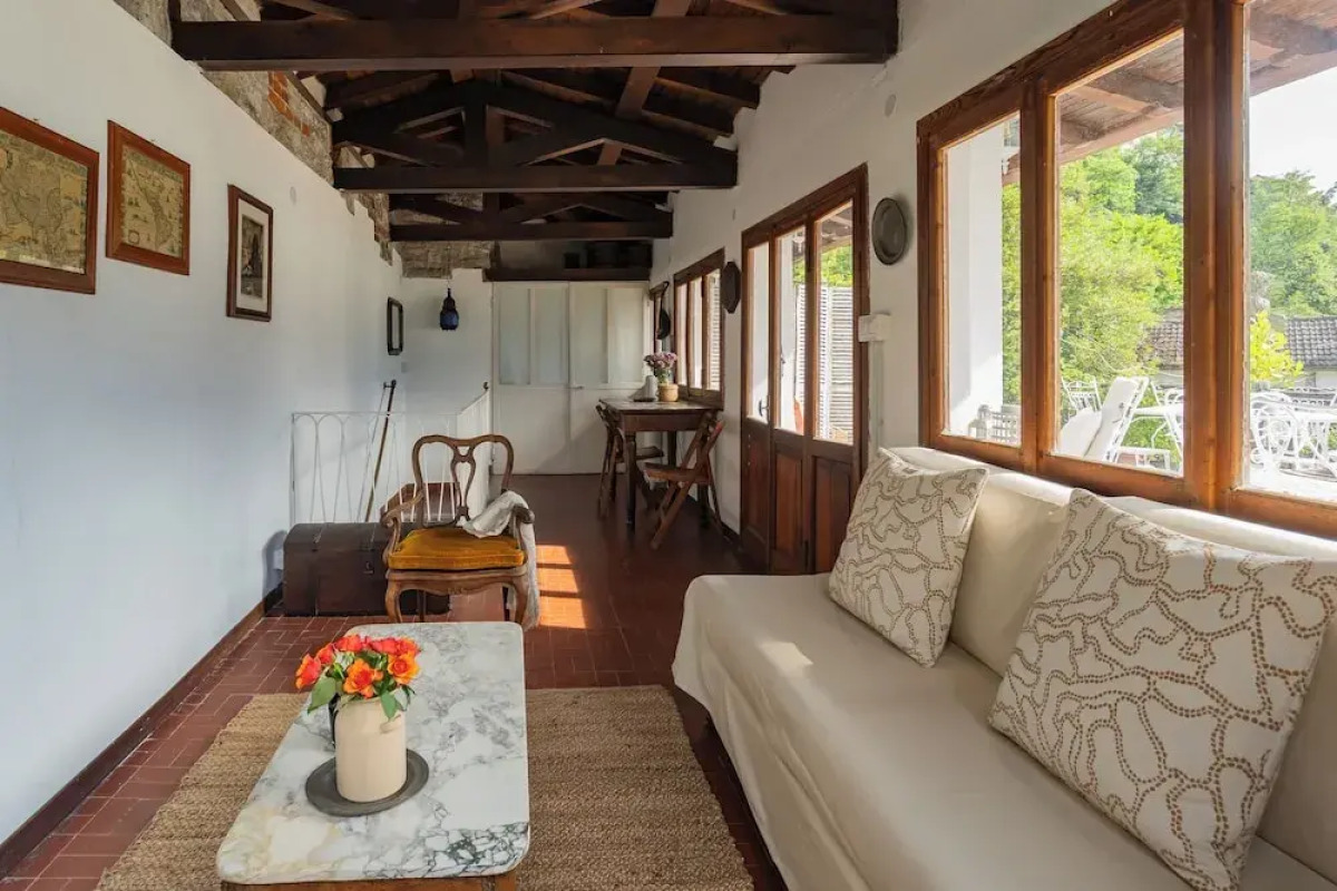 Terrace on Orrido di Nesso Waterfall