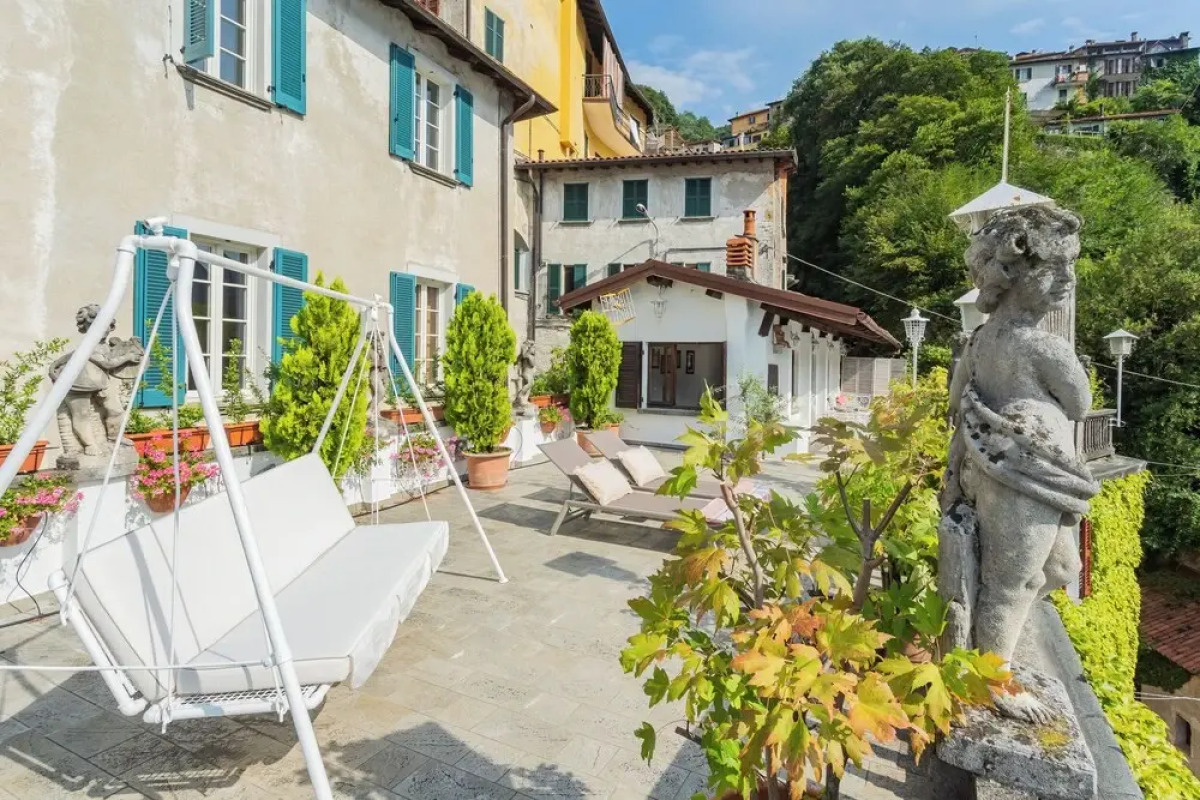 Terrace on Orrido di Nesso Waterfall
