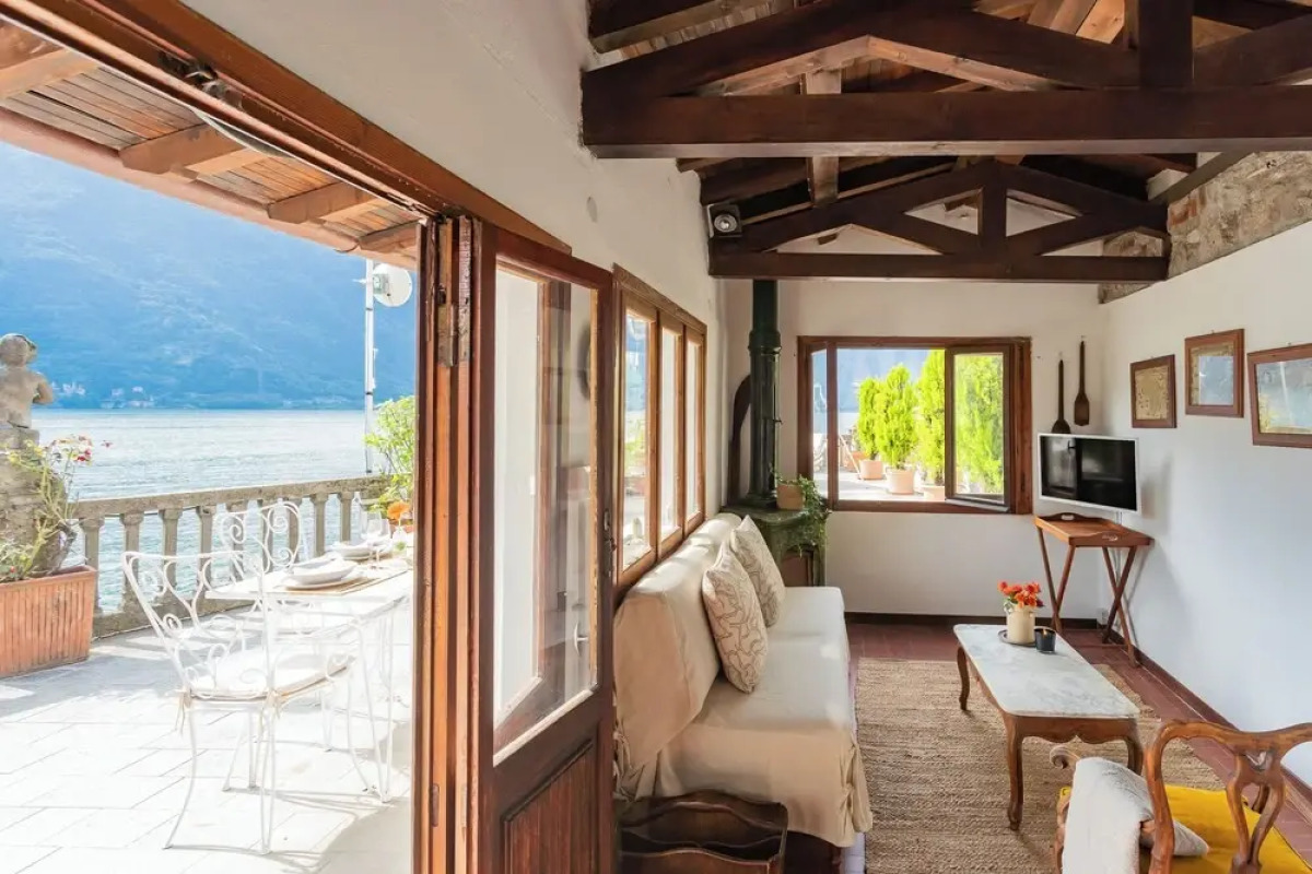 Terrace on Orrido di Nesso Waterfall