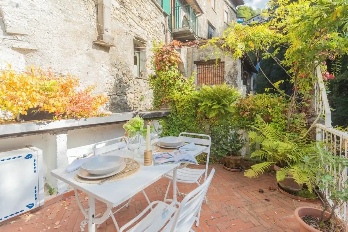 Terrace on Orrido di Nesso Waterfall