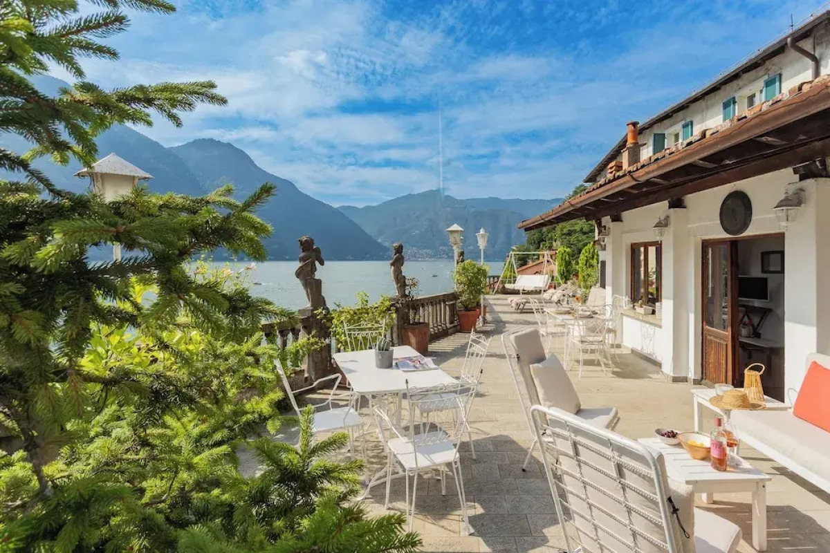 Terrace on Orrido di Nesso Waterfall