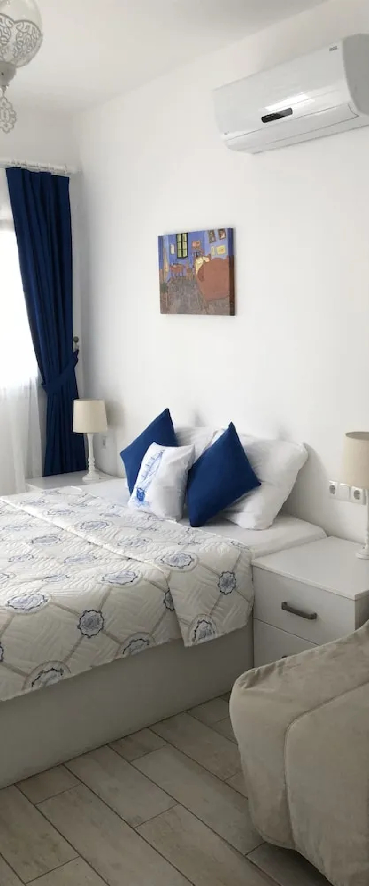 White and Blue Bodrum