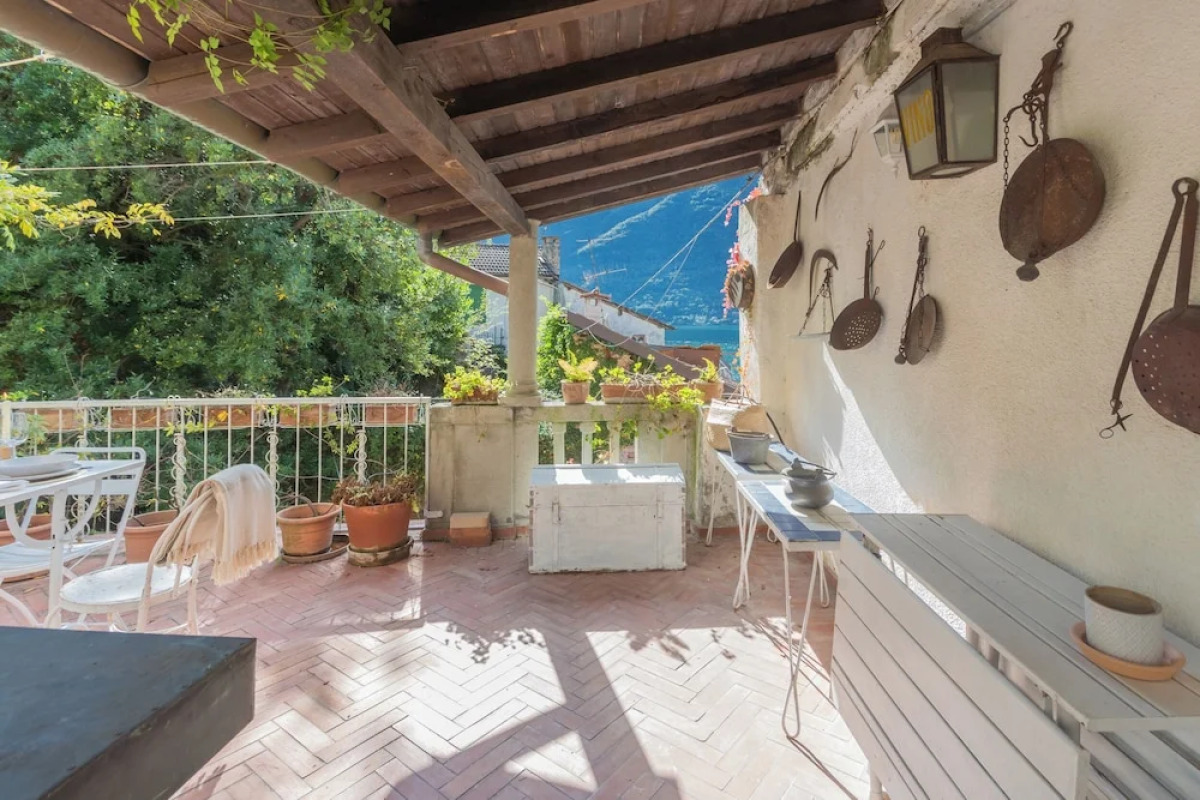 Terrace on Orrido di Nesso Waterfall