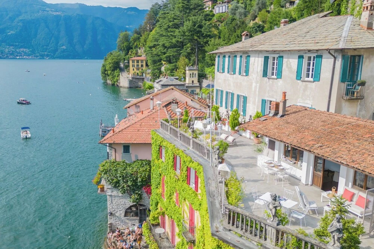 Terrace on Orrido di Nesso Waterfall