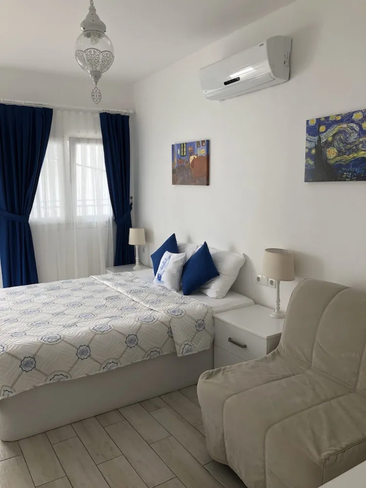 White and Blue Bodrum