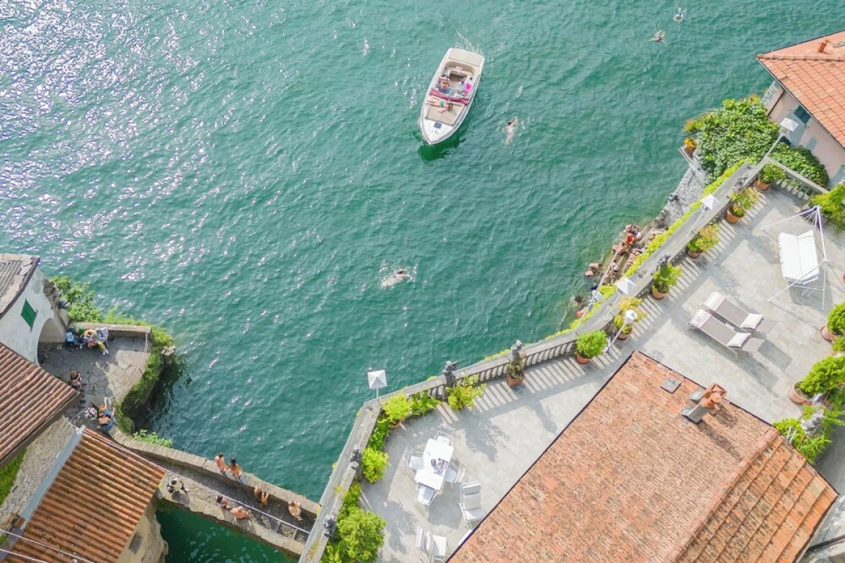 Terrace on Orrido di Nesso Waterfall