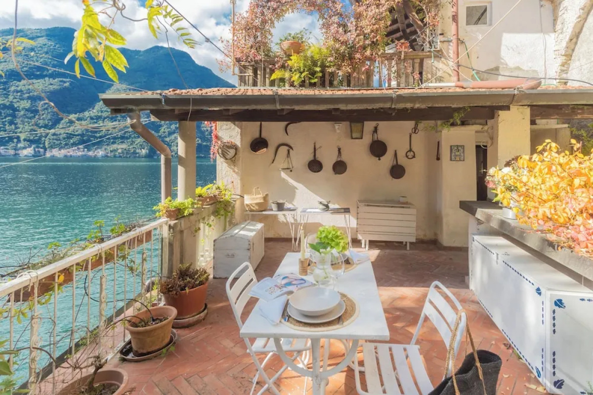 Terrace on Orrido di Nesso Waterfall