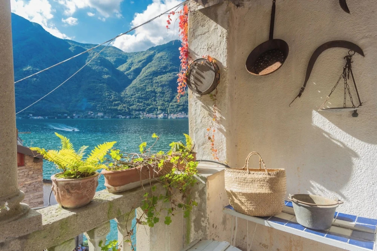 Terrace on Orrido di Nesso Waterfall