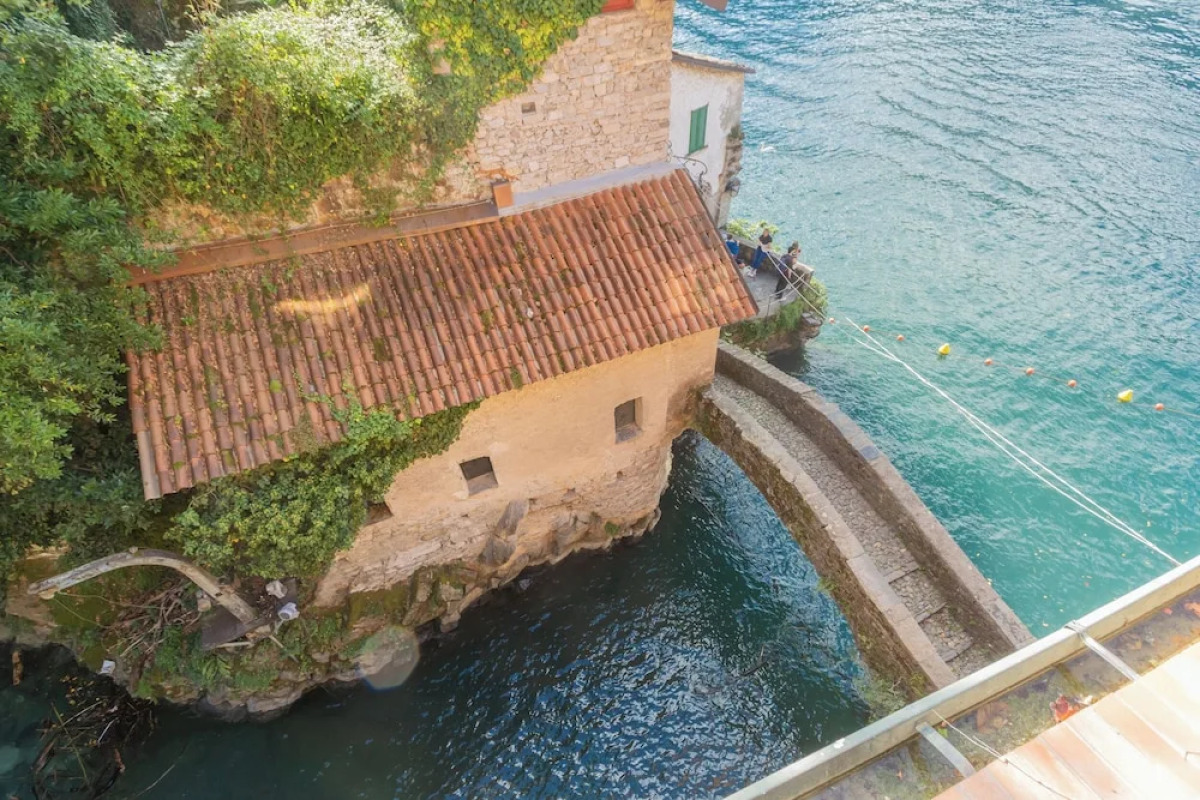Terrace on Orrido di Nesso Waterfall