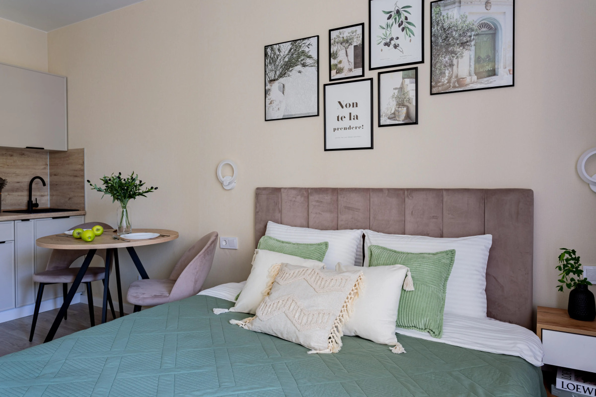 Апартаменты Бирюза УК Атмосфера с видом на горы