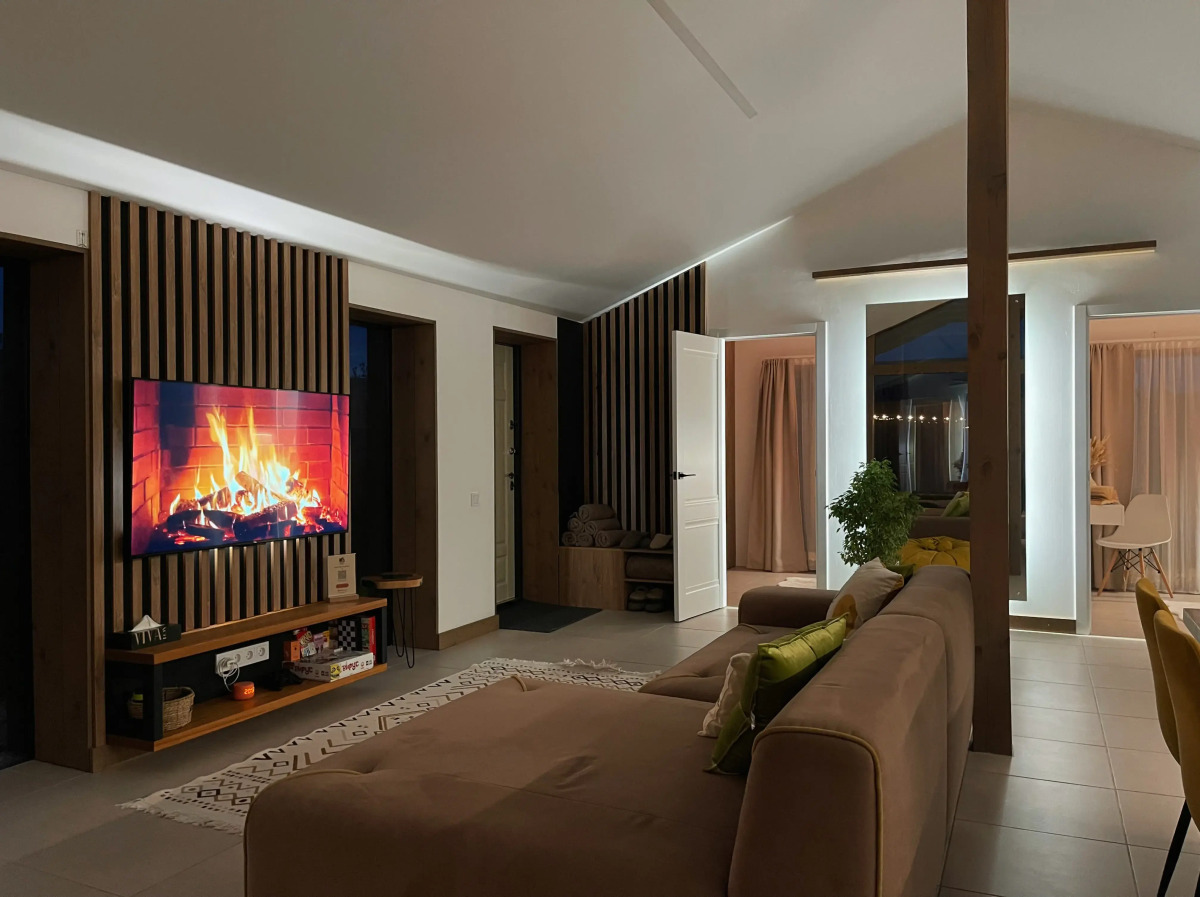 Частный дом просторный барнхаус с панорамными окнами