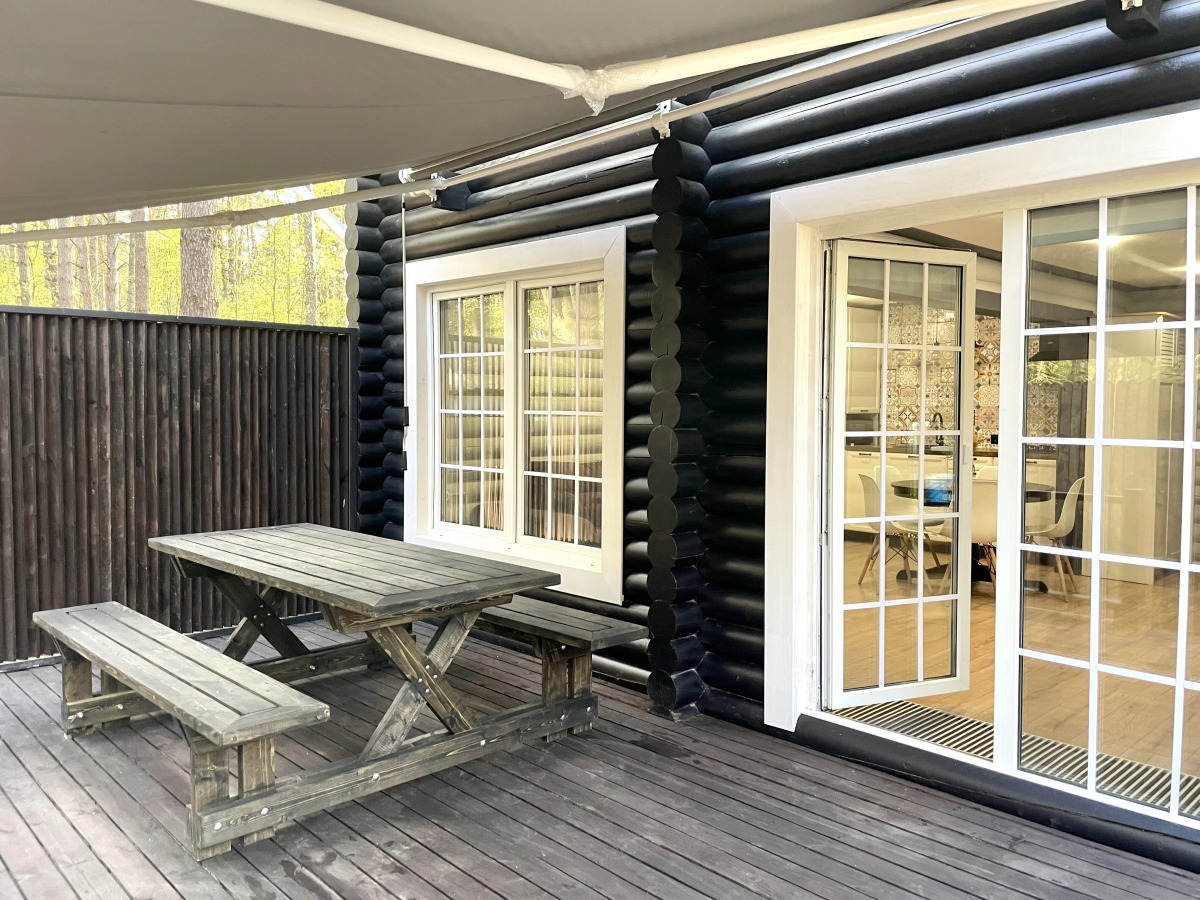 Частный Дом Бревенчатый Дом в Соснах