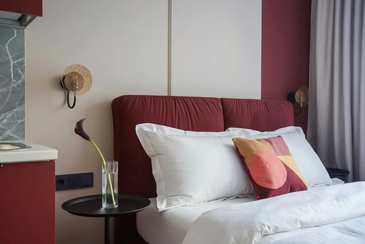 Апартаменты Pavlov Бордовая