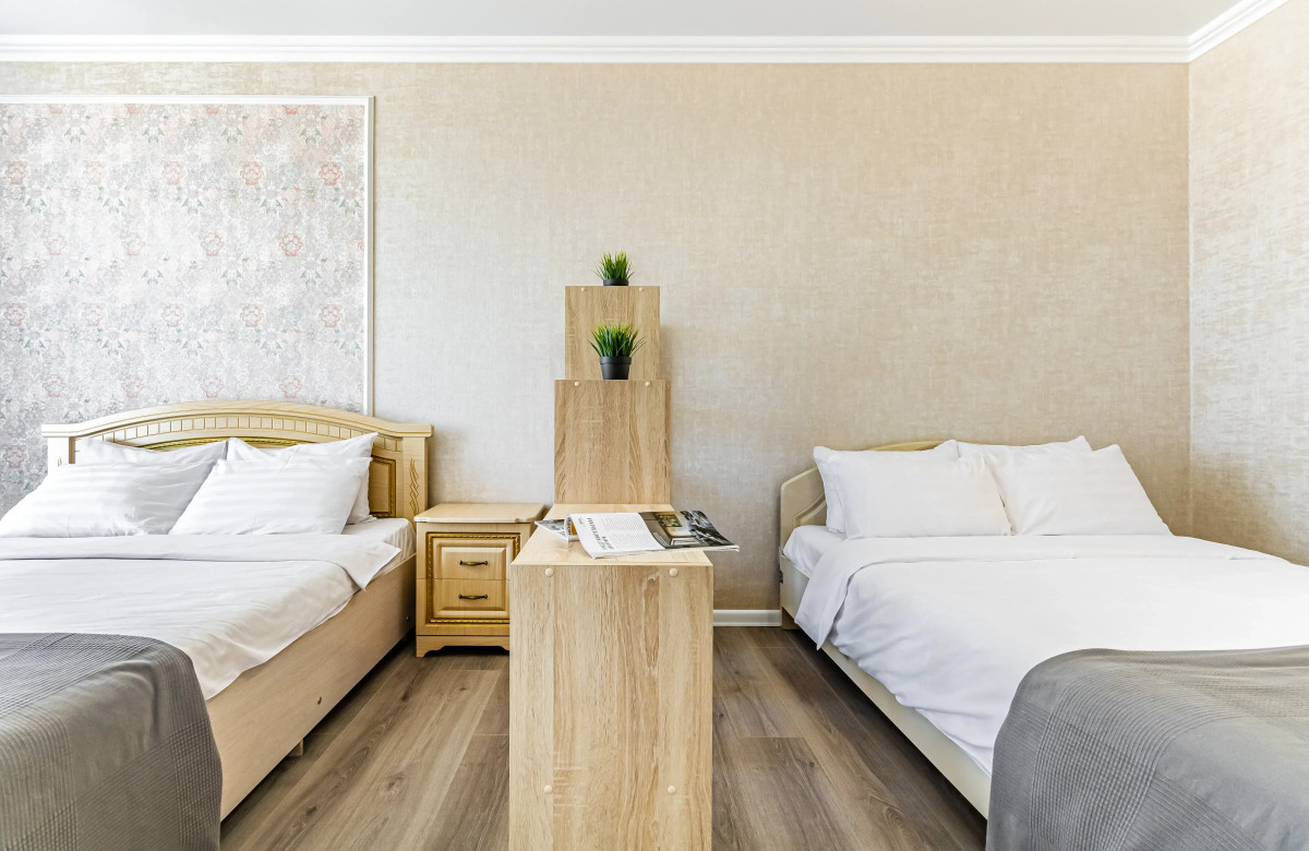 Апартаменты 2 Кровати Диван 6 гостей Центр Краснодара 22 Этаж Smart TV и Вид из Окна