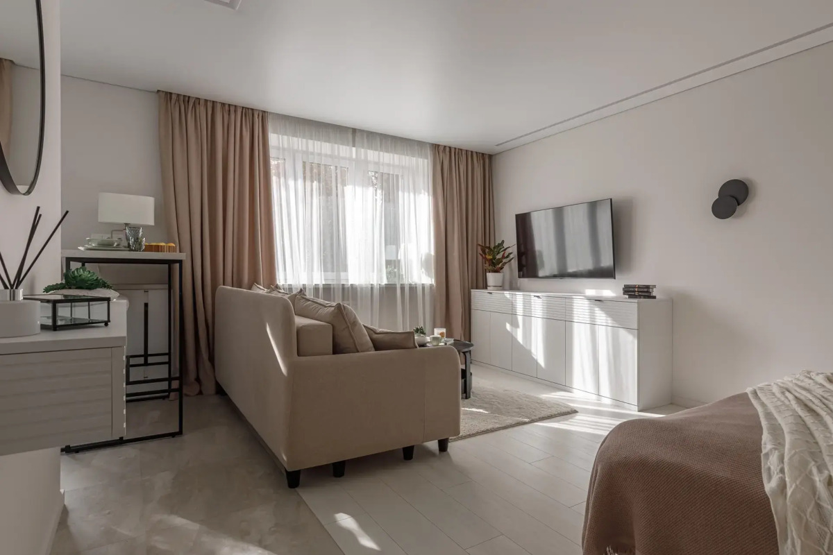 Квартира ЕвроУют Светлая студия возле достопримечательностей