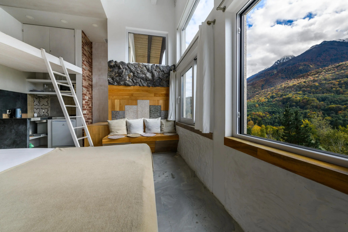 Апартаменты Оплот - MODERNA Дизайн Студия| 40м² | 3 Этаж Лофт с Панорамными Видами