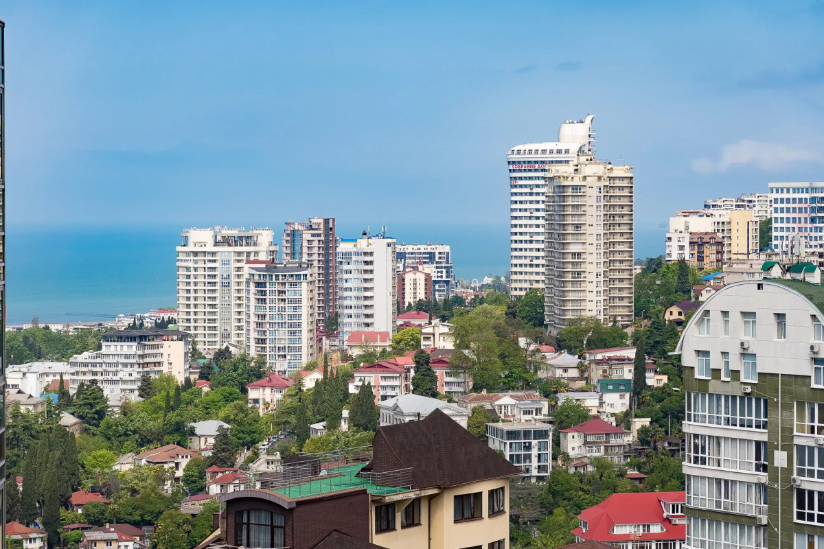 Апартаменты у Дендрария в ЖК Метрополь на самом высоком этаже, где есть бассейн