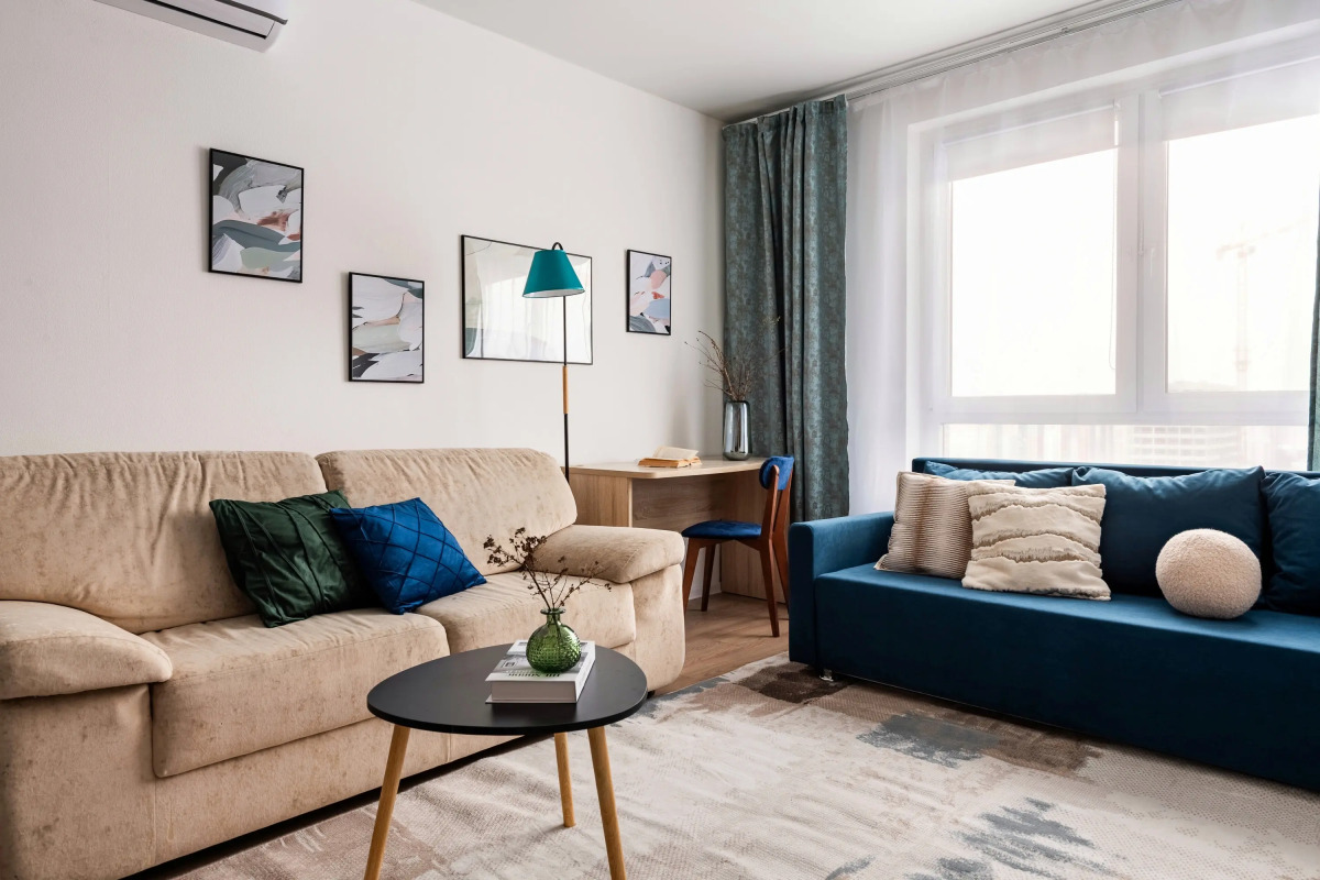 Квартира Уютная евродвушка у метро Озерная, 3 раздельных спальных места