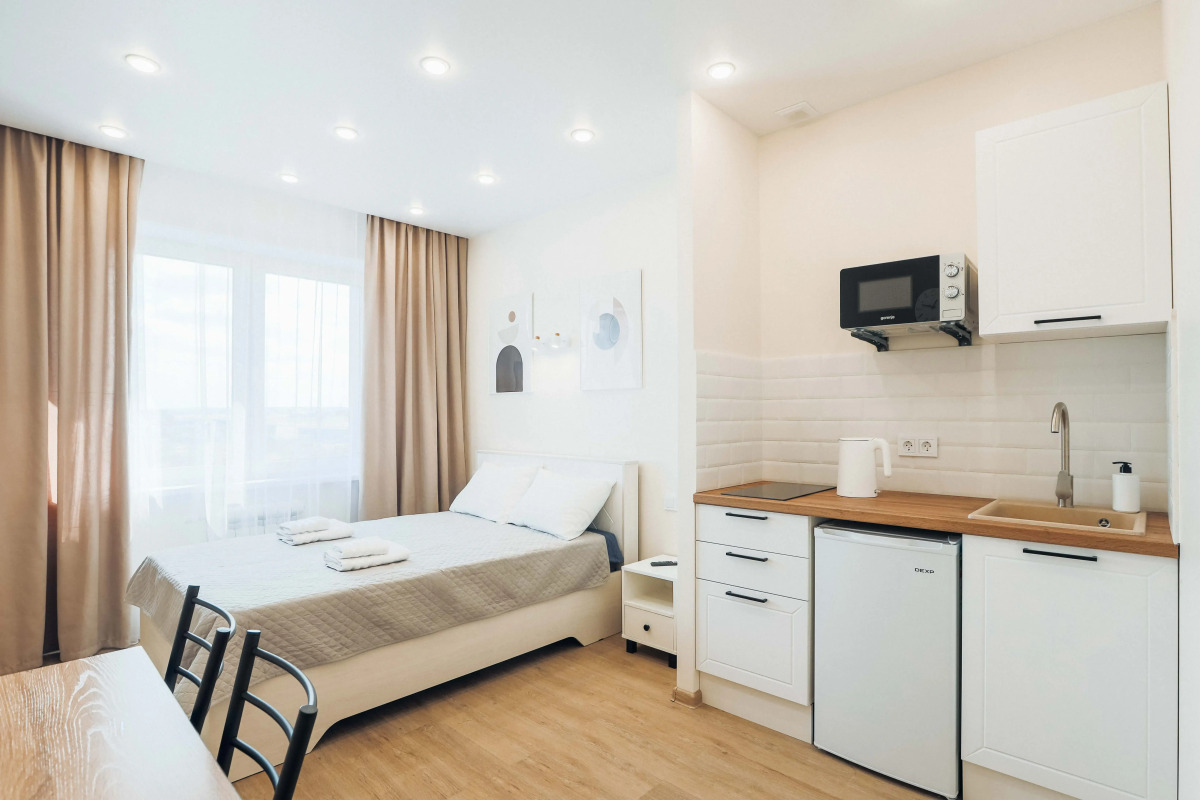 Апартаменты Взлёт Возле Аэропорта на 2 Гостя