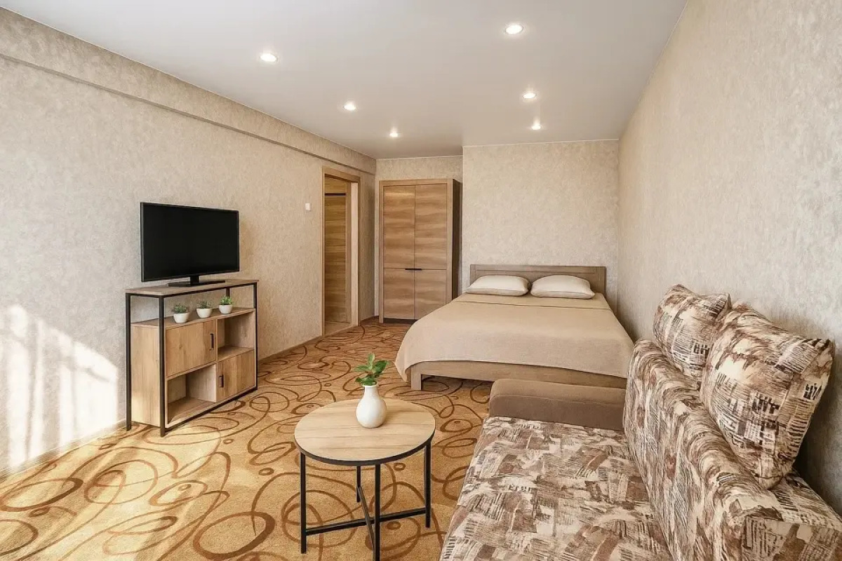 1-к апартаменты с евро ремонтом для 2 человек, рядом Воркутауголь