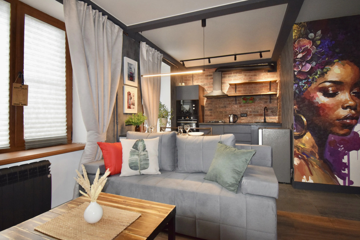 Апартаменты Дизайнерская двухкомнатная квартира в Кронштадте