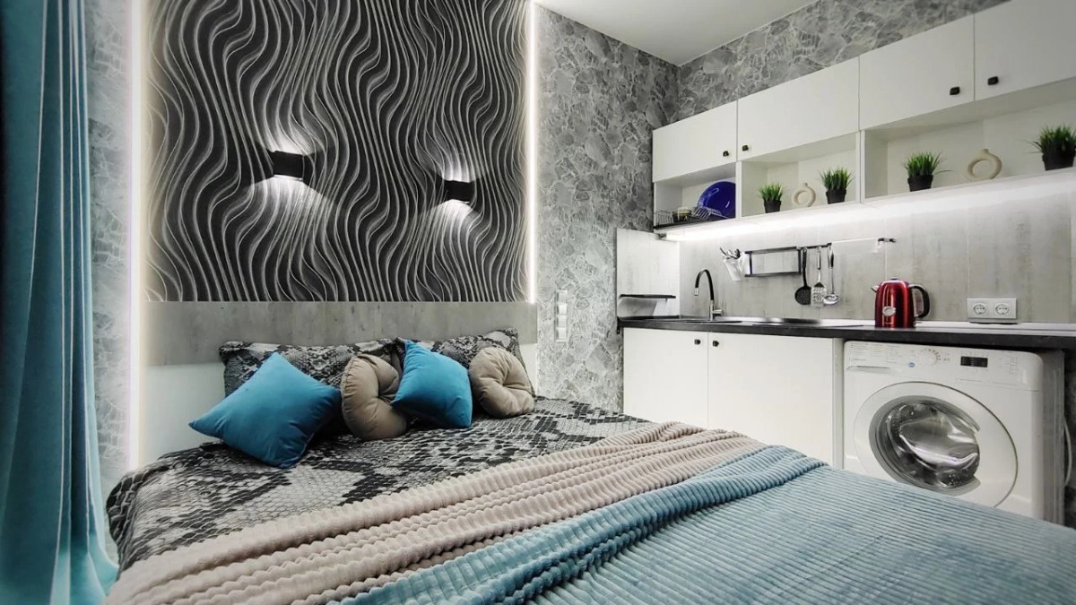 Квартира Guru c лаундж зоной на балконе