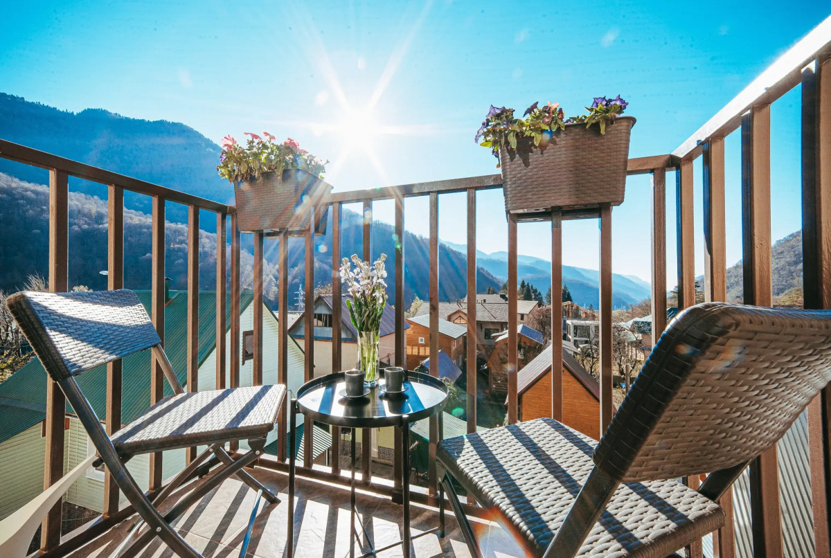 Квартира студия 21 с видом на горы