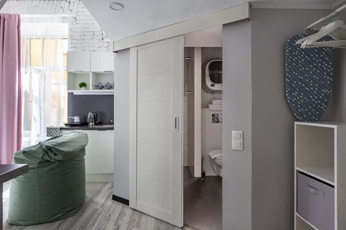 Двухуровневые апартаменты для двоих с видом во двор