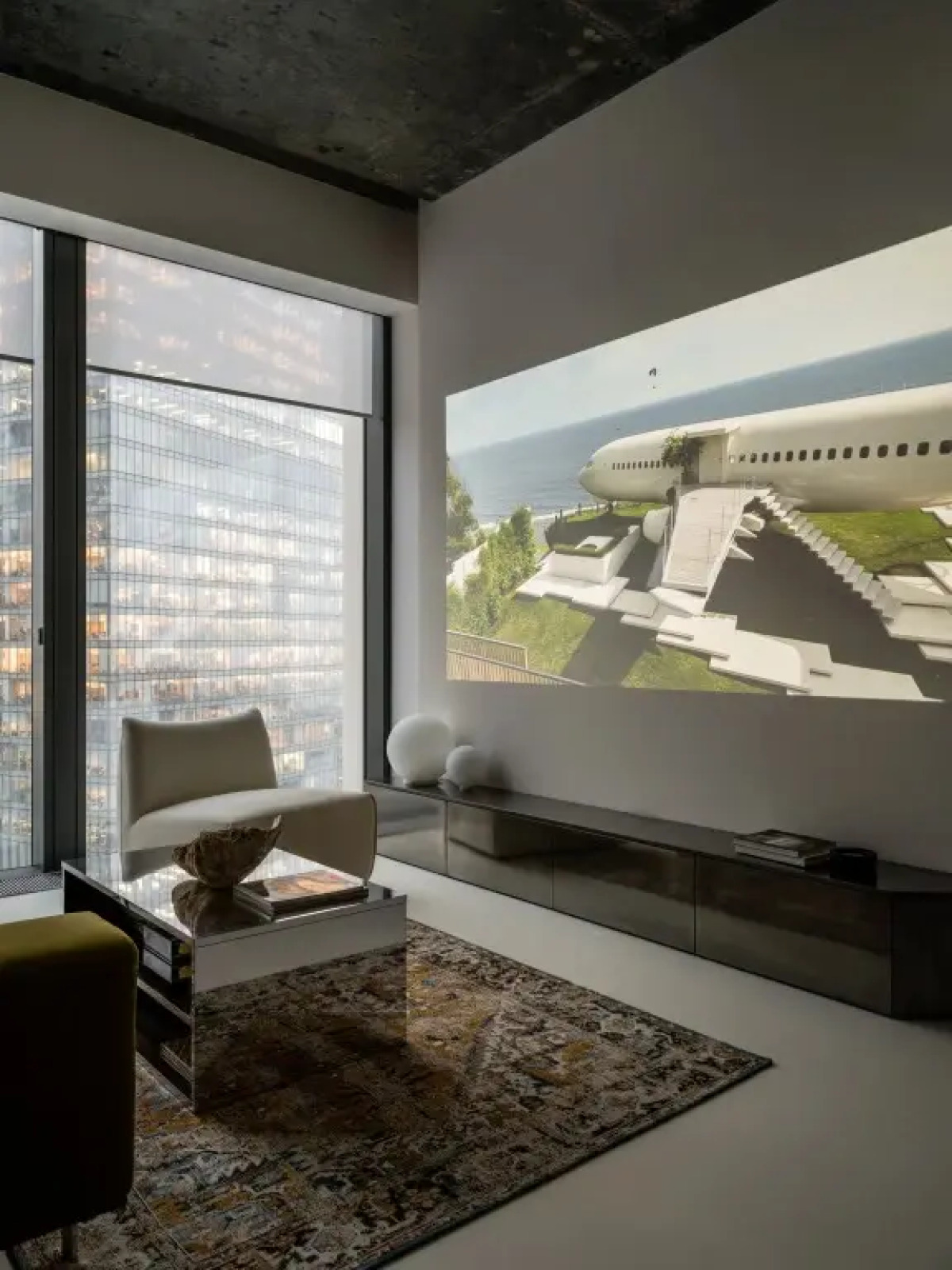 Стильный апартамент с видом на башни на 39 этаже