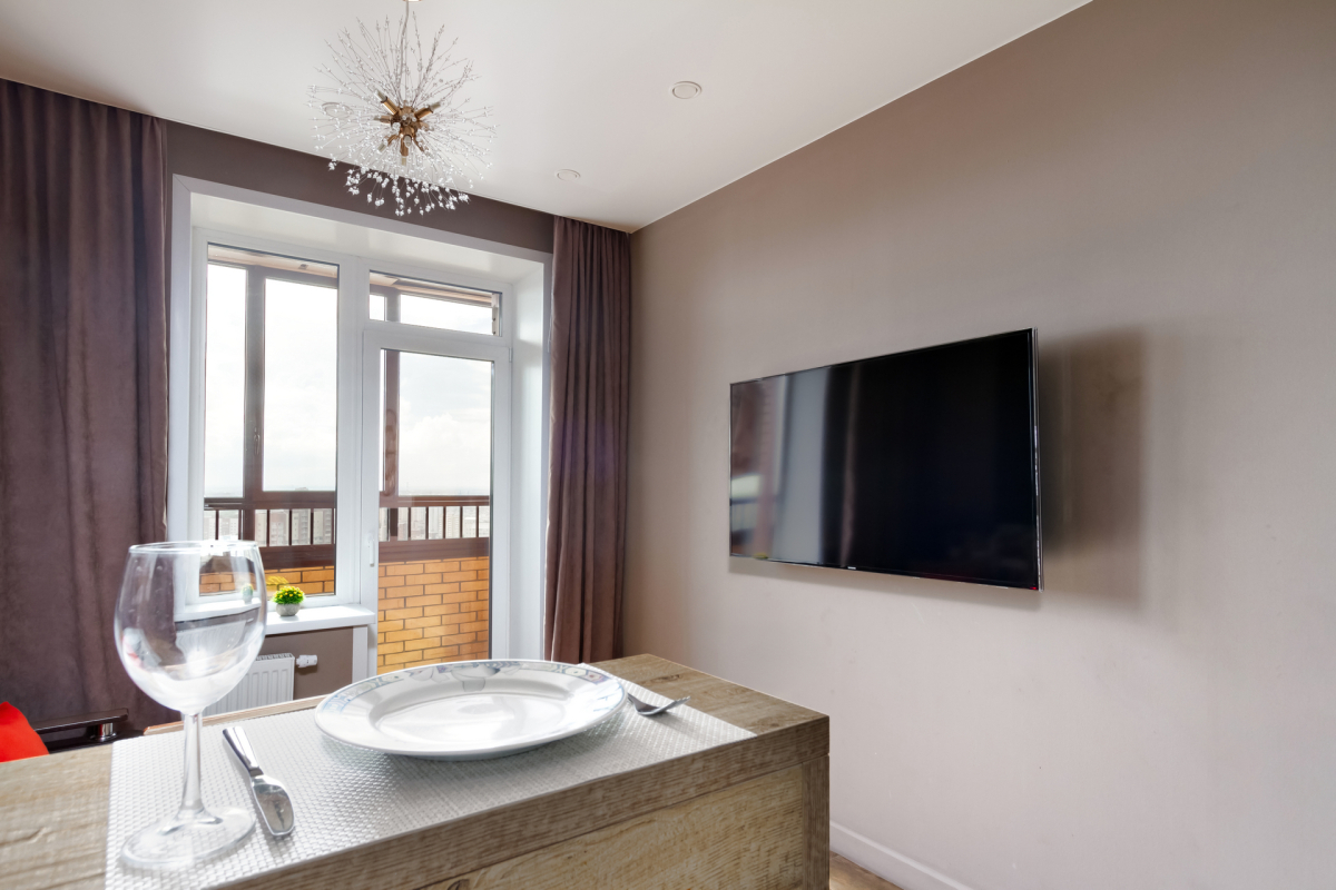 Апартаменты с видом на город с высоты птичьего полёта