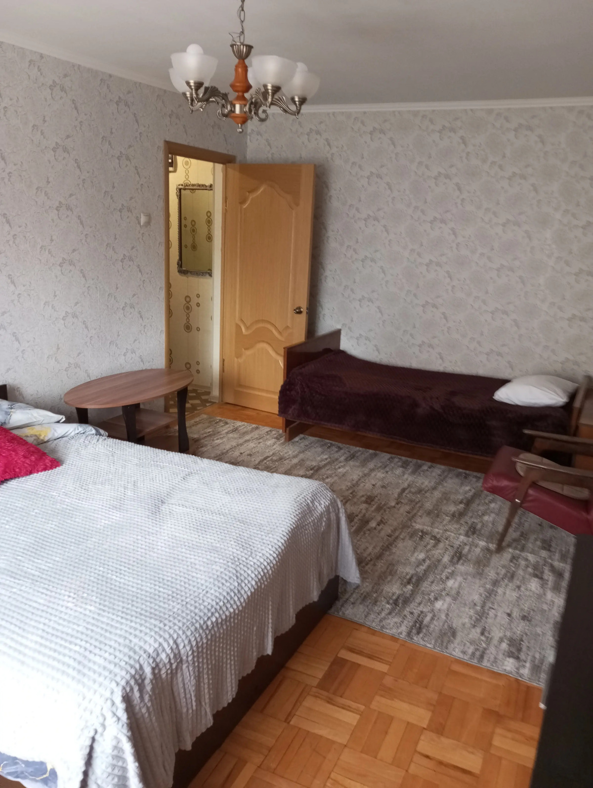 Квартира 1 Комнатная Квартира с Двумя Раздельными Кроватями в Центре Пущино