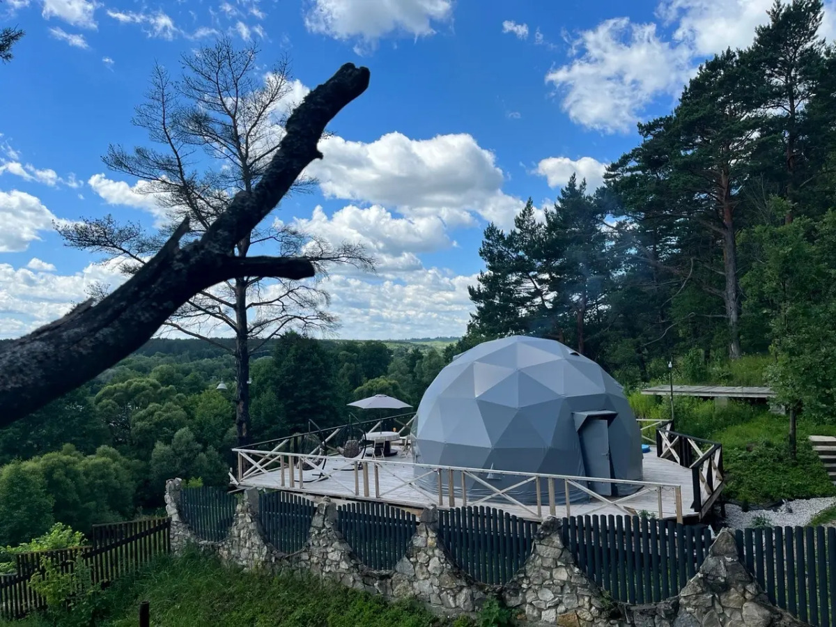 Глэмпинг Глэмпгеокупол "Домик на Оке" Таруса