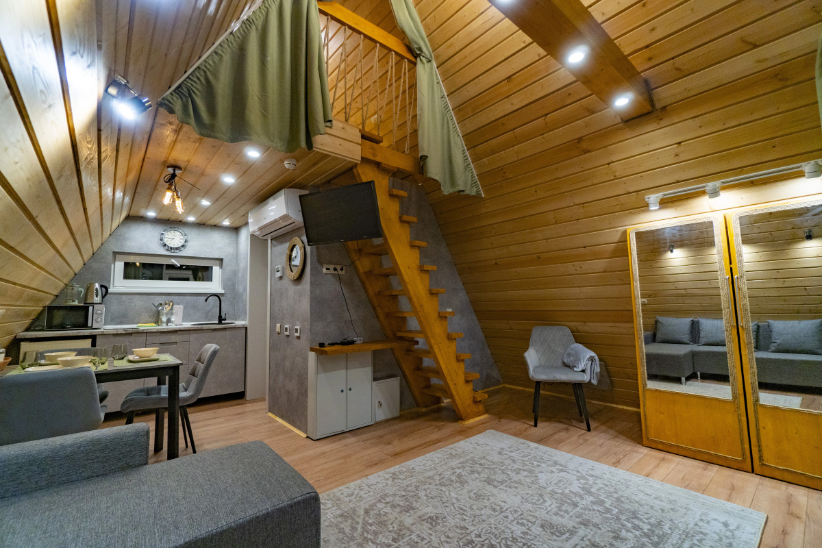 Гостевой дом A-Frame 40 с панорамным остеклением