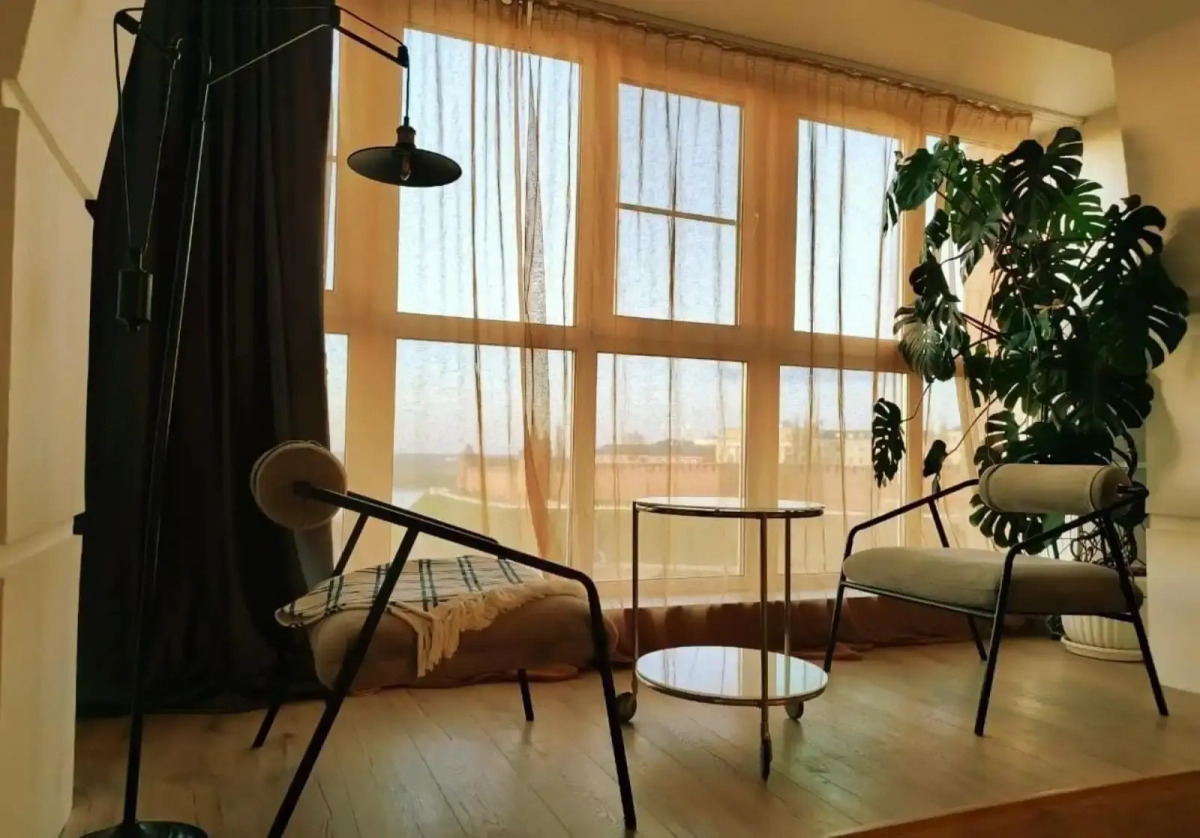 Квартира в центре Нижнего Новгорода с видом на Кремль