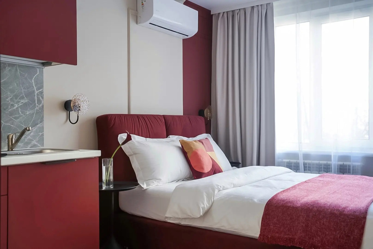 Апартаменты Pavlov Бордовая