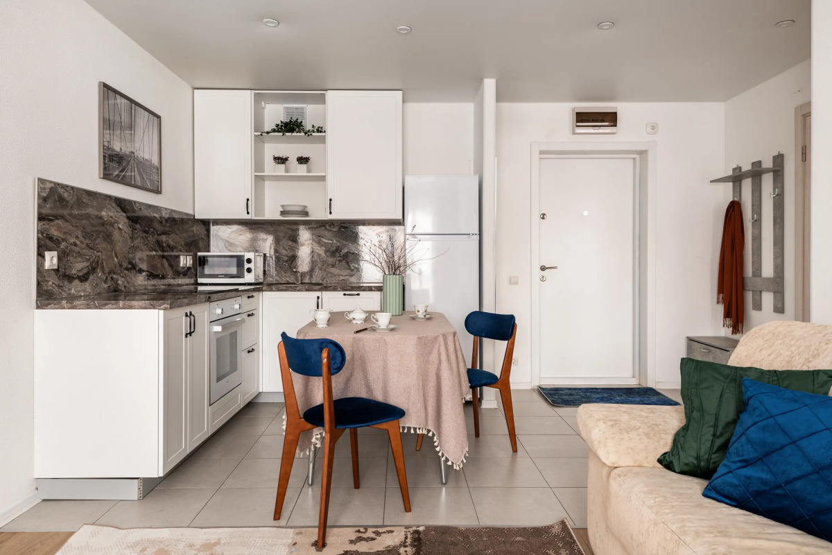 Квартира Уютная евродвушка у метро Озерная, 3 раздельных спальных места