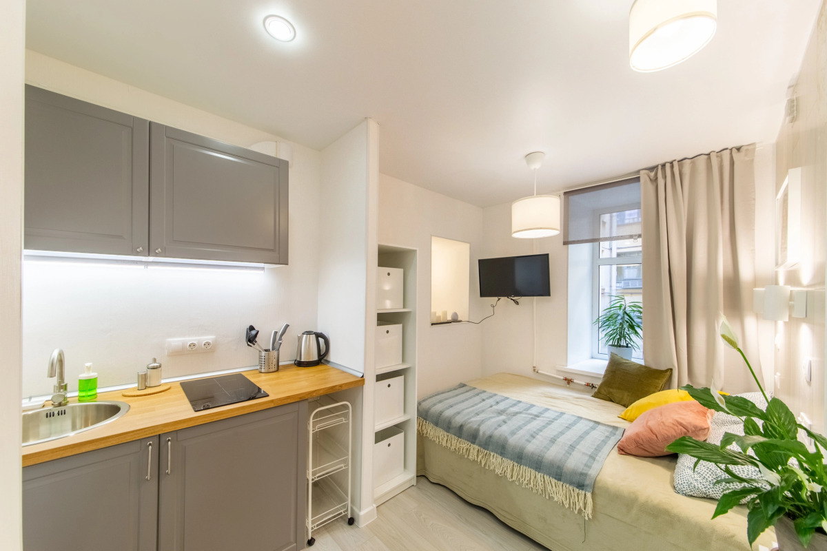 Апартаменты Monetka House Двухместная Студия с 2 окнами