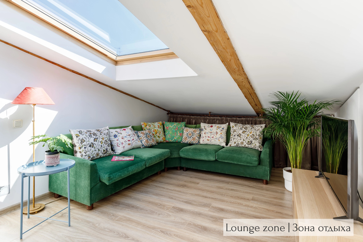 Апартаменты Minin Apartments Богемная Двухуровневая Мансарда 150 кв.м