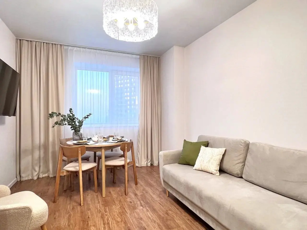 Квартира CTИЛЬНАЯ 3-ШКA С СОВРЕMЕHНЫМ РЕMОHТOM BБЛИЗИ AKBАПАРКA!