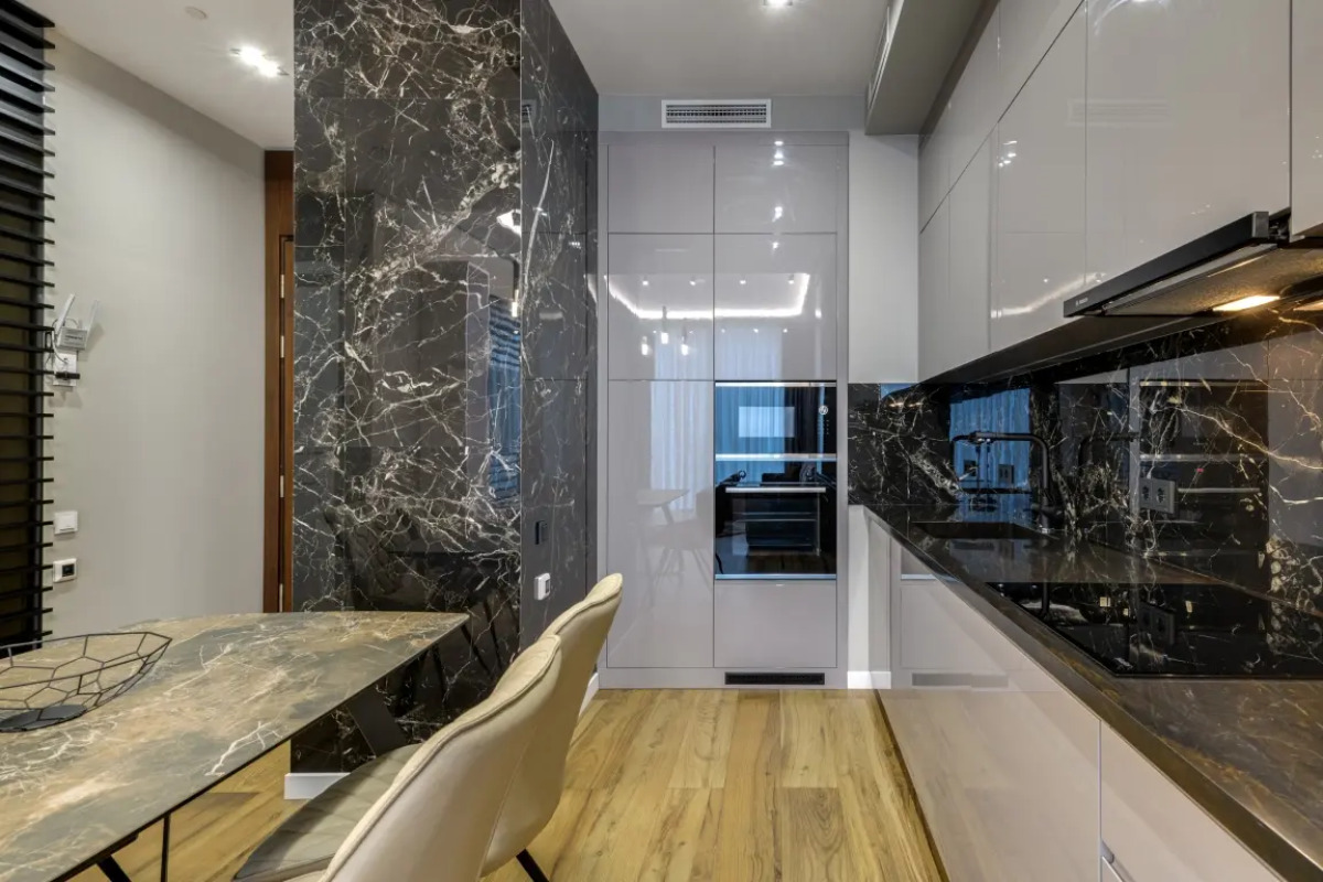 38 этаж, стильные апартаменты с приватным парком