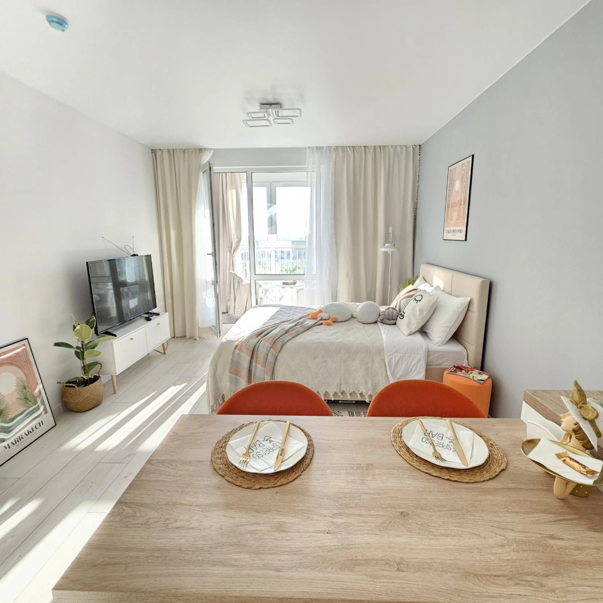 Квартира уютная с видом на березовую рощу