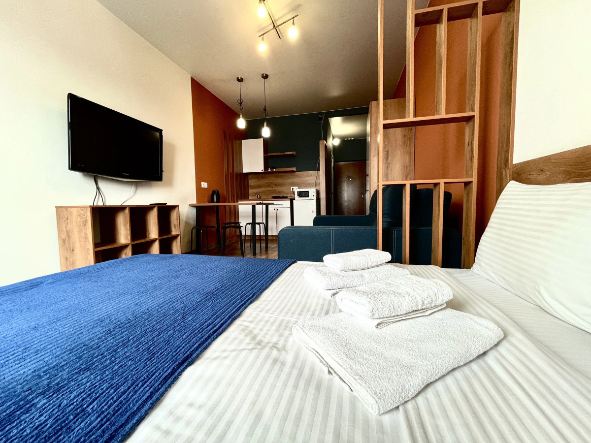 Апартаменты Unique Apart Охра рядом с Кадетским корпусом МЧС и Стройсервисом, Автодором, Хлебзаводом на Пролетарской 29/3