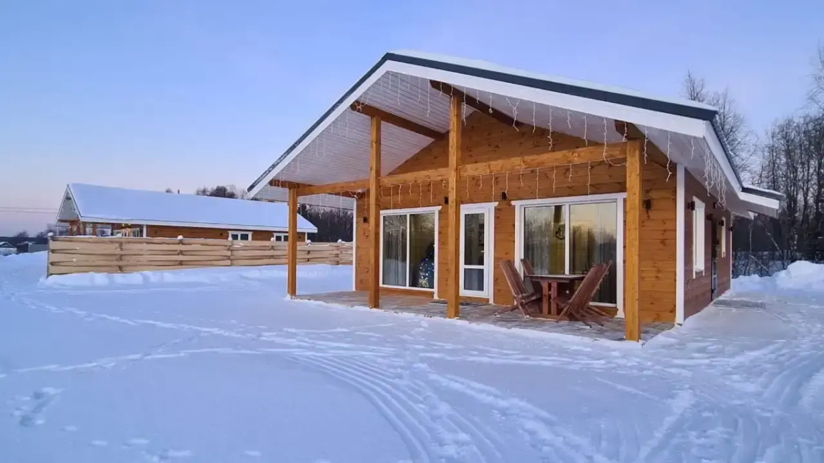 Гостевой дом с сауной и купелью вблизи реки и озера Ладоги Лисий берег