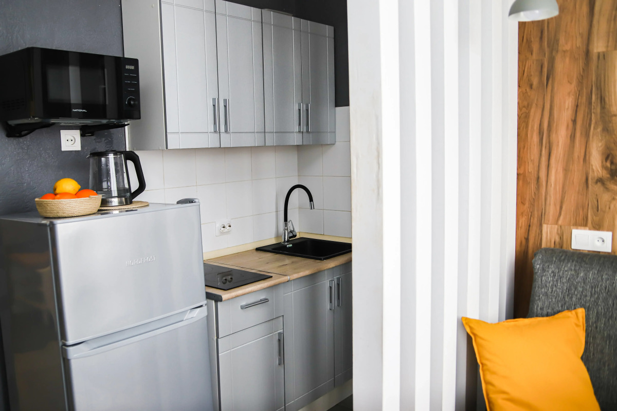 Апартаменты «Home Vita» стильные, просторные, красивый вид из окна