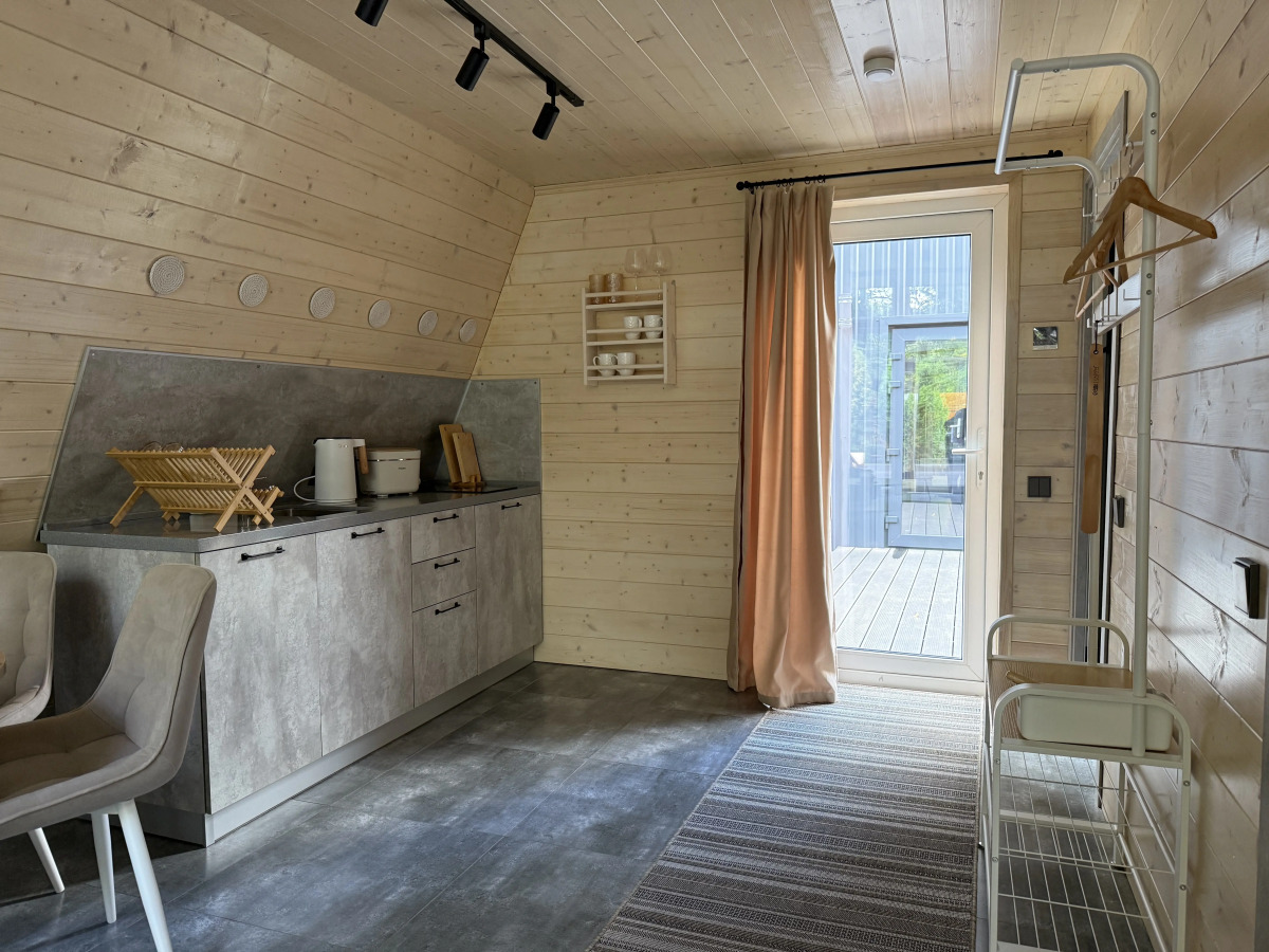 Частный дом Уютный А-фрейм Поле с баней и чаном