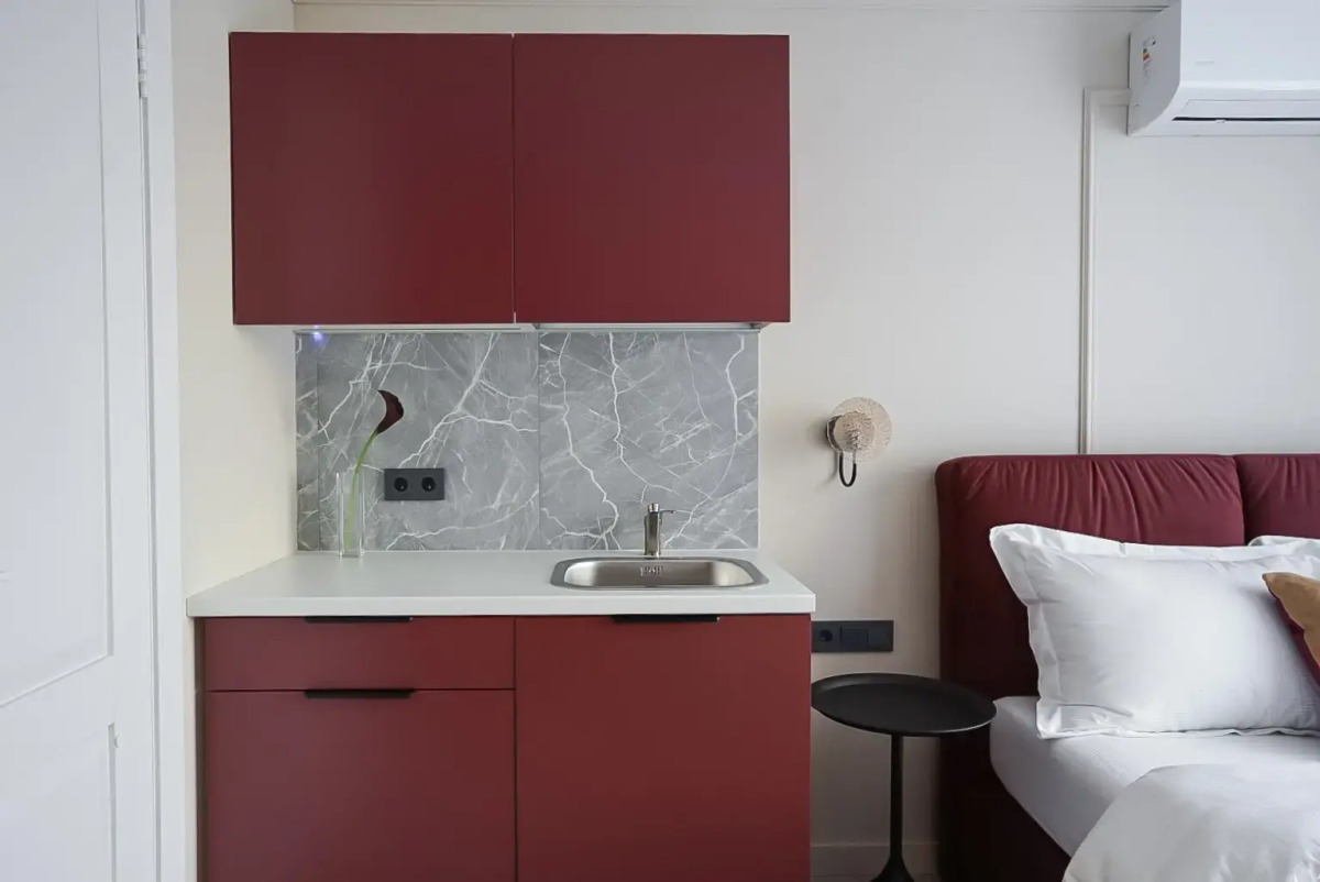 Апартаменты Pavlov Бордовая