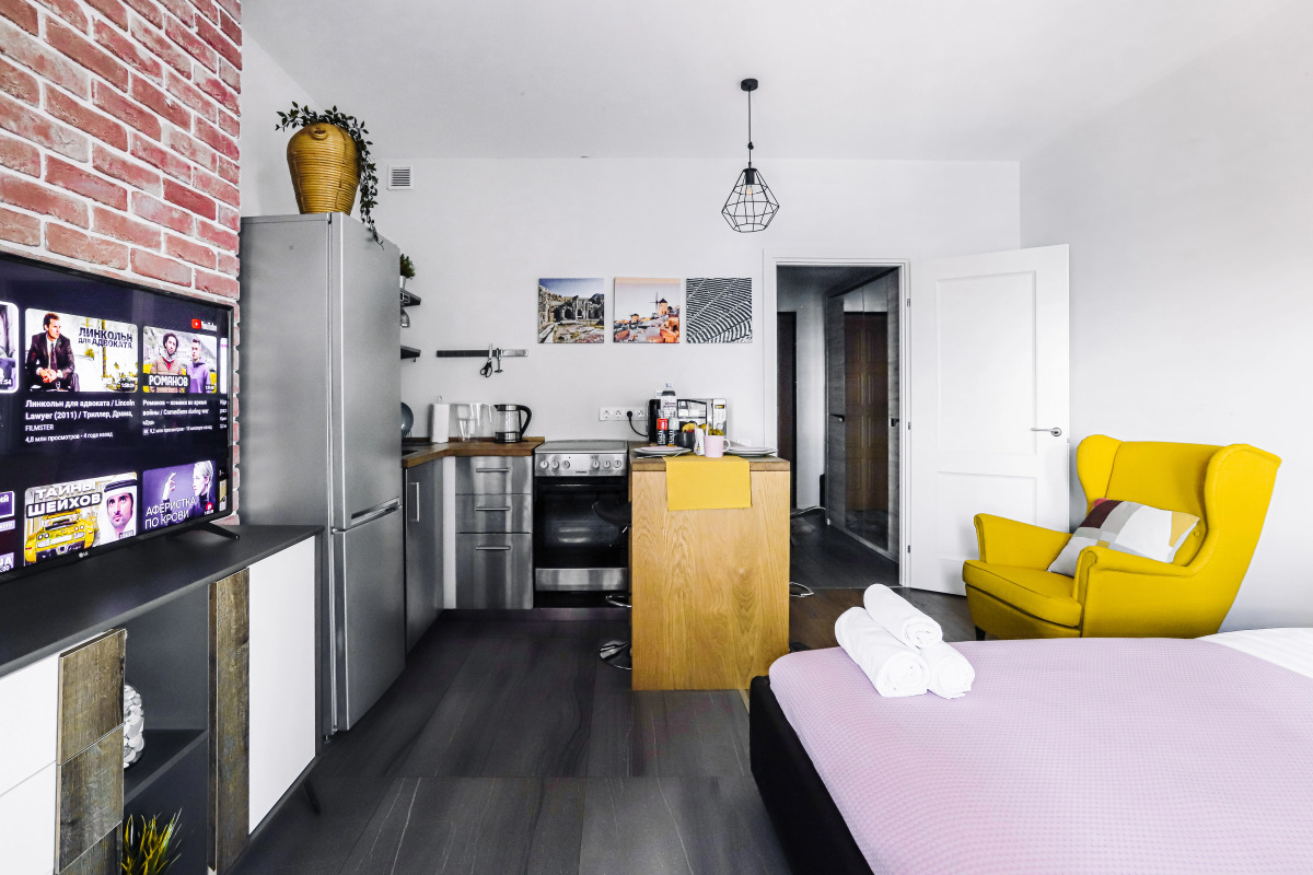 Апартаменты Lalapart Cozy loft на 18 этаже в ЖК Савеловский Сити