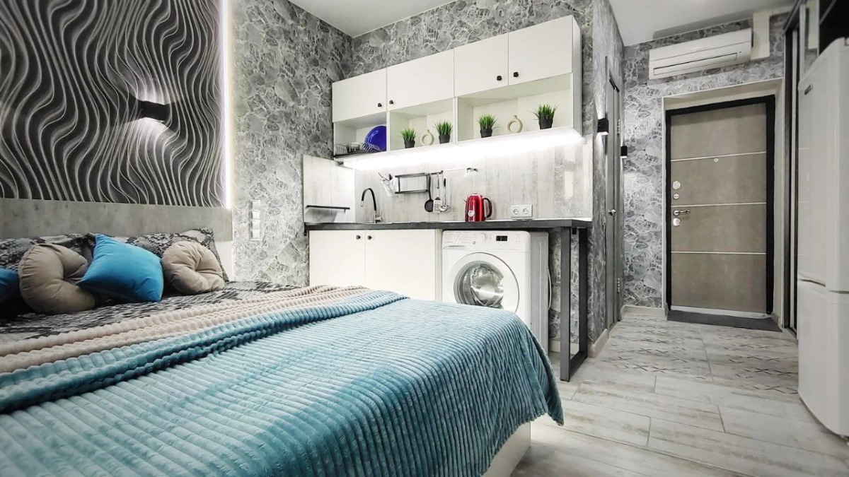 Квартира Guru c лаундж зоной на балконе