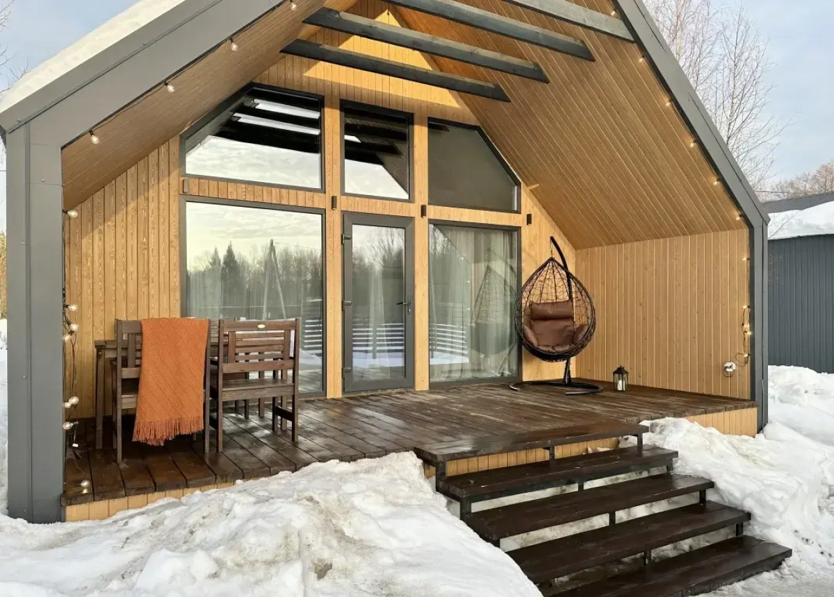 Частный Дом Барнхаус №4 с инфракрасной сауной и горячим Чаном на 6 человек